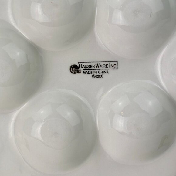 HausenWare Hand-Painted Deviled Egg Plate Vintage – Floral Spring Design - Picture 8 of 8